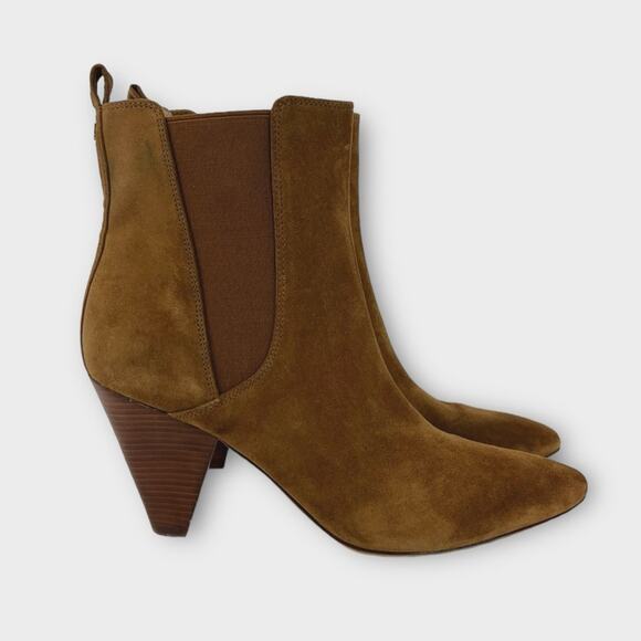 Veronica Beard Baxter Suede Western Chelsea Boots Size 11 - Picture 2 of 10